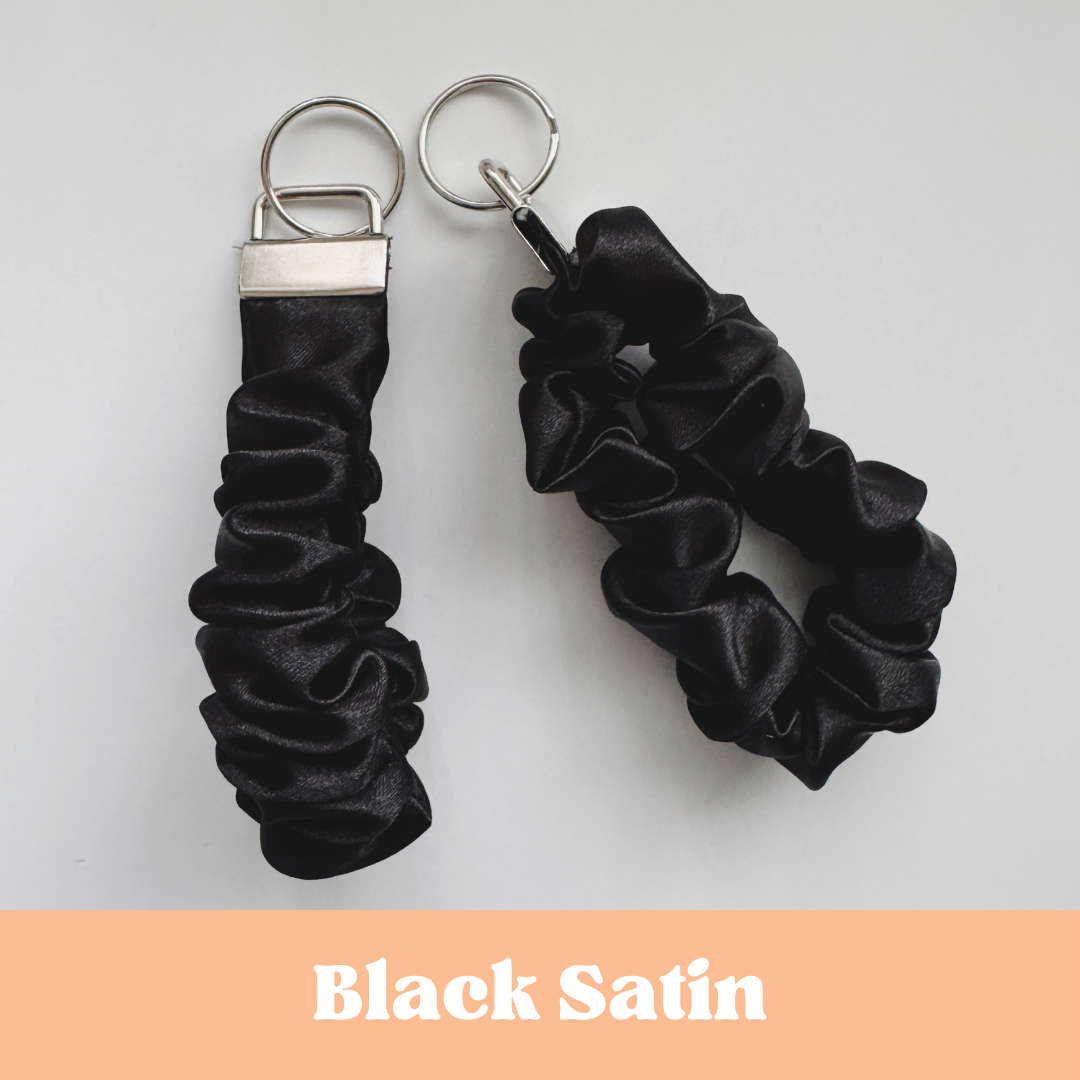 Satin Scrunchie Keychain Wristlet