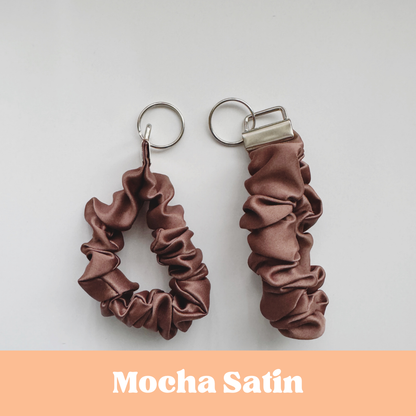 Satin Scrunchie Keychain Wristlet