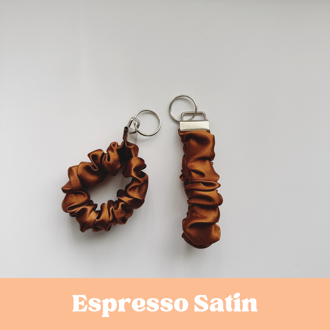 Satin Scrunchie Keychain Wristlet