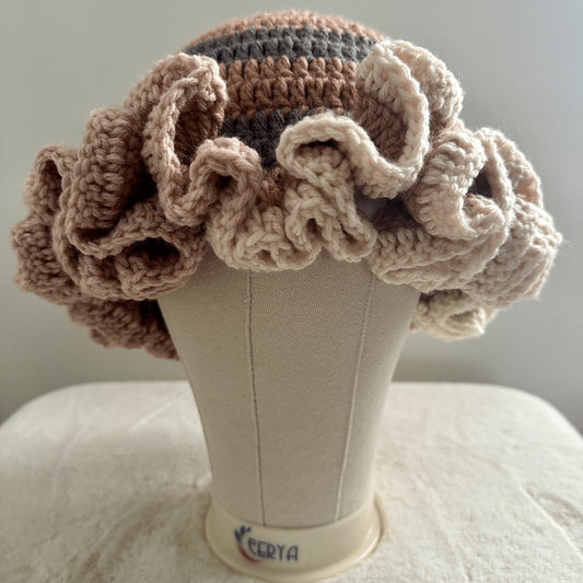 Custom Crochet Ruffle Hat